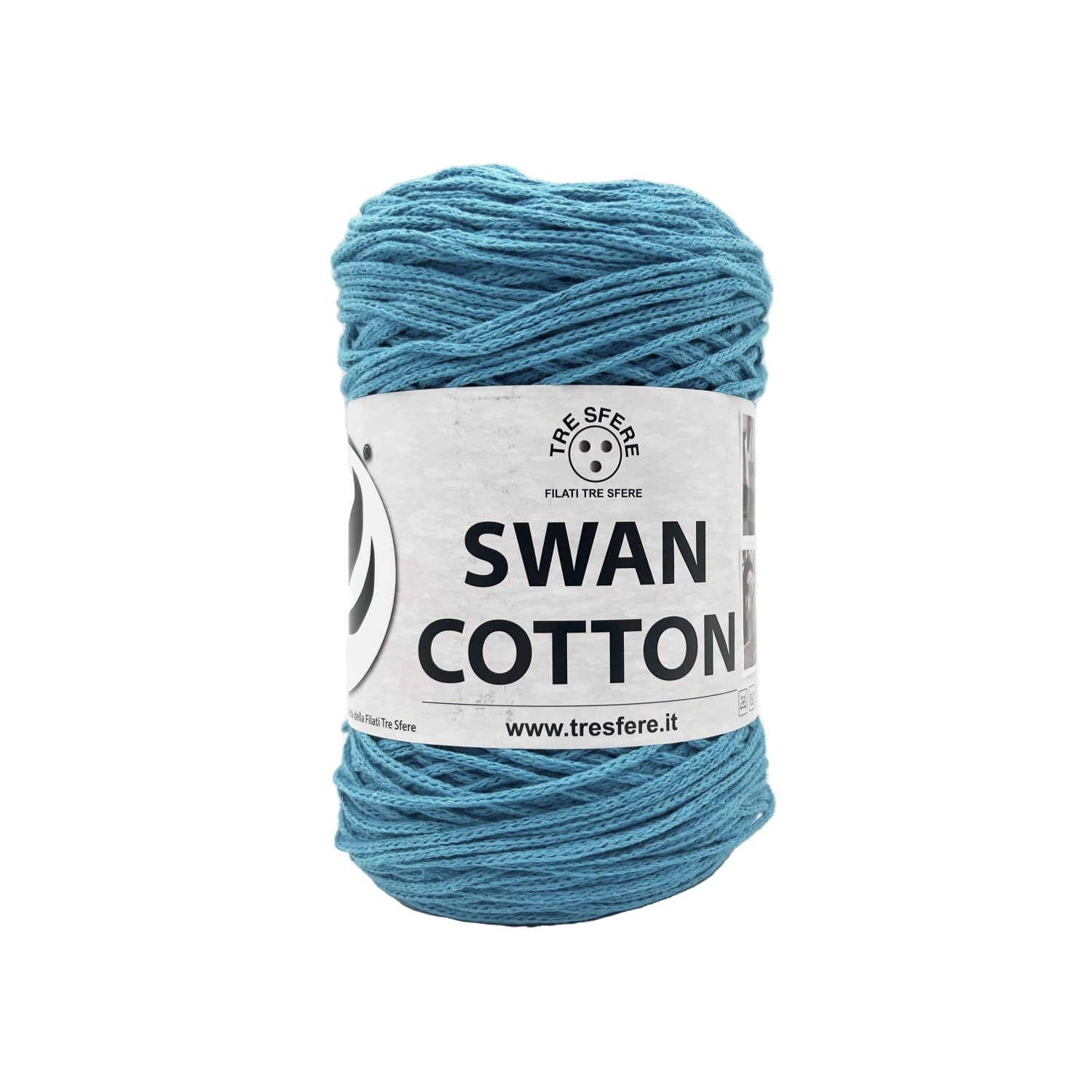 Cordino Tre Sfere Swan® Cotton 250 gr. x borse e varie ferri uncinetto 2/4