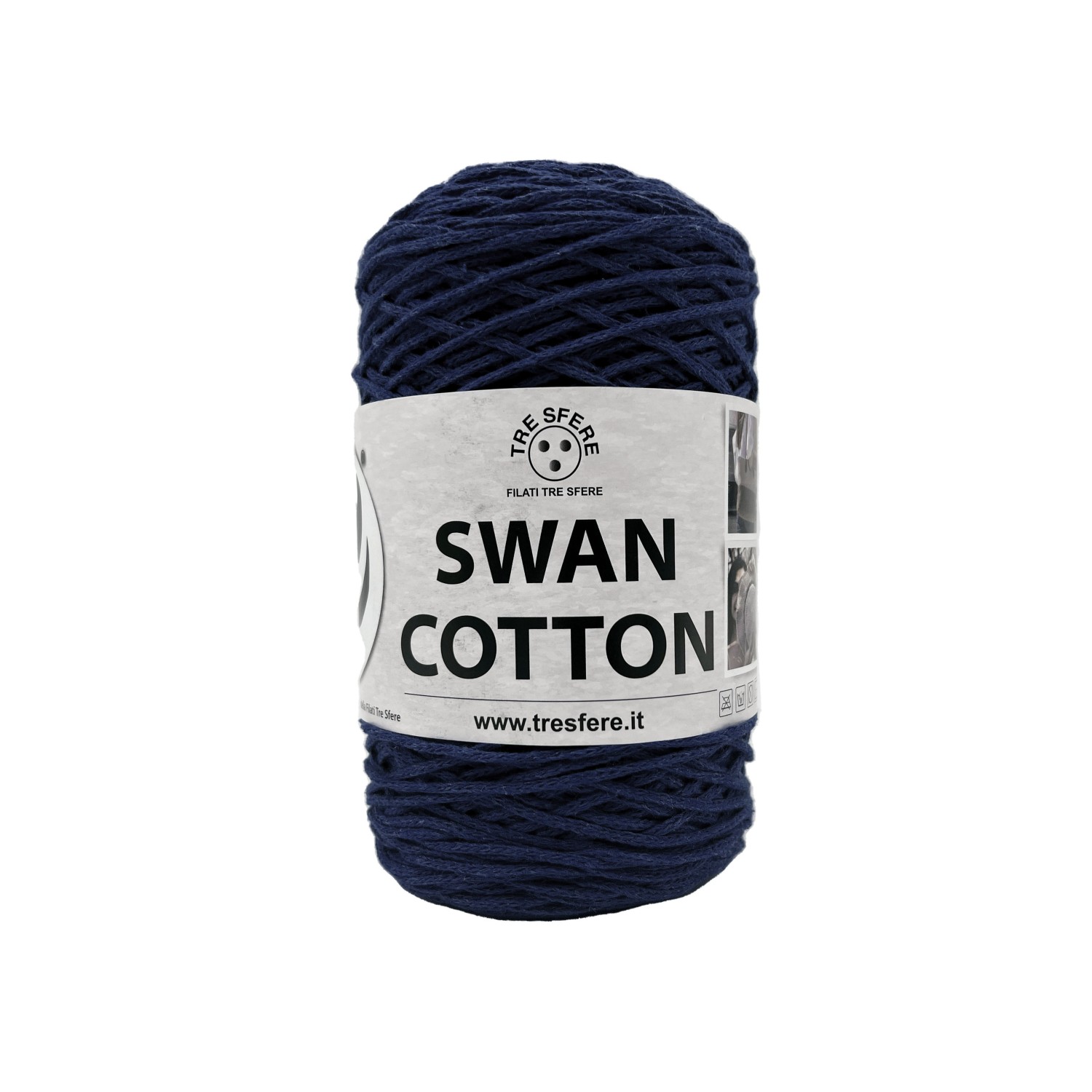 Cordino Tre Sfere Swan® Cotton 250 gr. x borse e varie ferri uncinetto 2/4