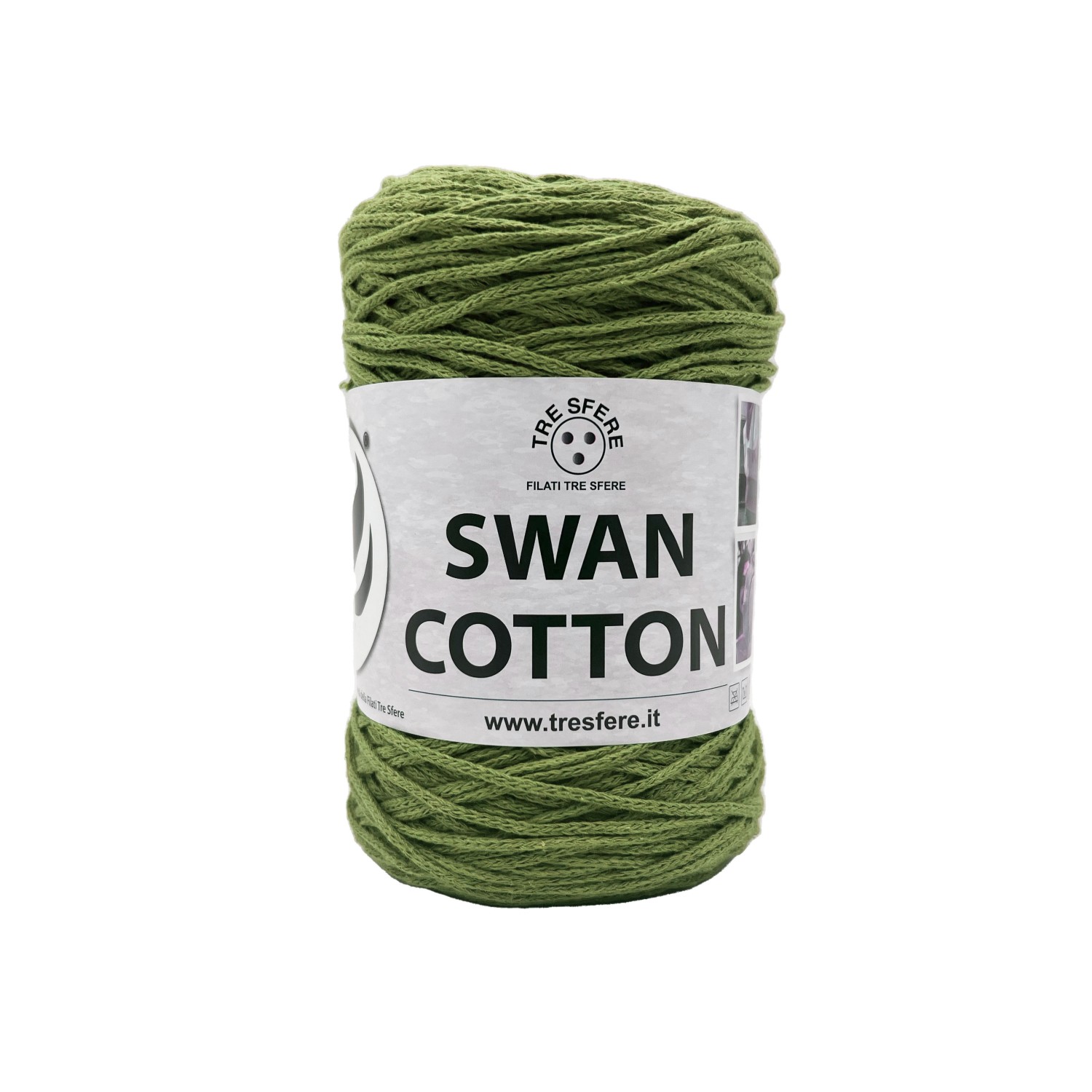 Cordino Tre Sfere Swan® Cotton 250 gr. x borse e varie ferri uncinetto 2/4