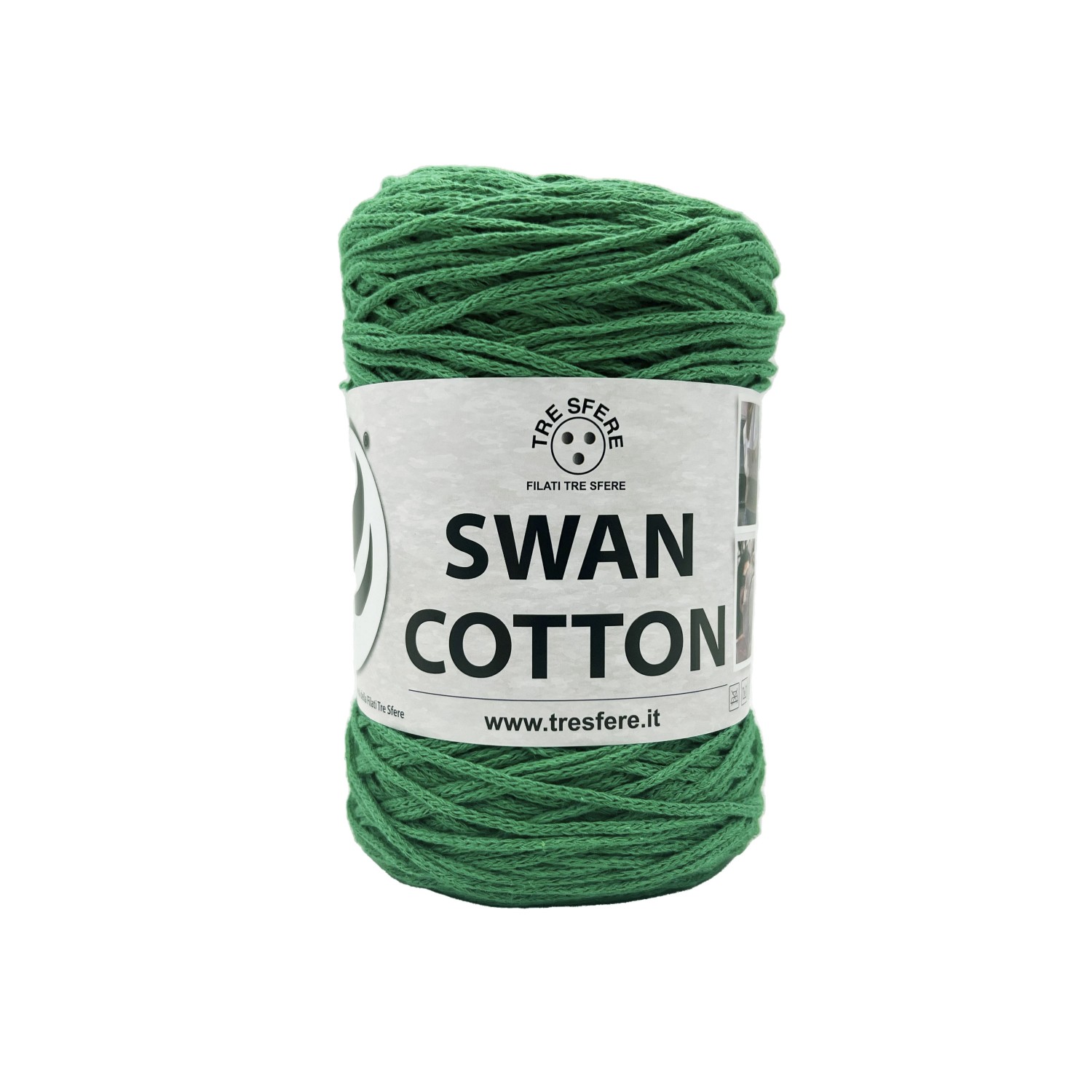 Cordino Tre Sfere Swan® Cotton 250 gr. x borse e varie ferri uncinetto 2/4