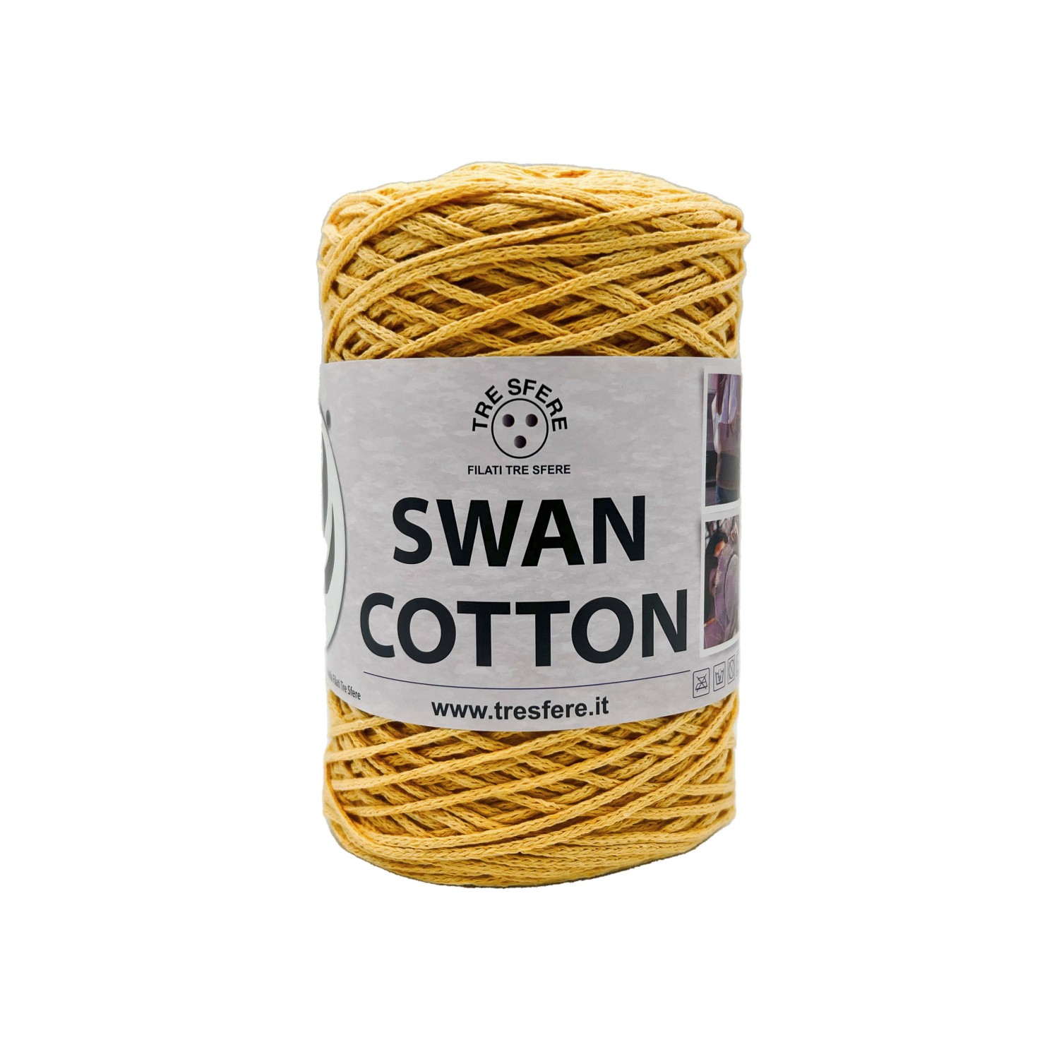 Cordino Tre Sfere Swan® Cotton 250 gr. x borse e varie ferri uncinetto 2/4