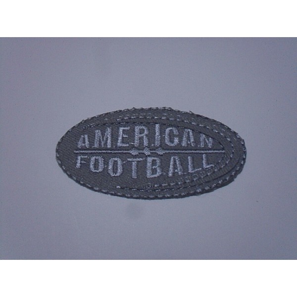 TOPPA PATCH RICAMO TESS. "AMERICAN FOOTBALL" TERMO O DA CUCIRE DIMENS. 6X3,2 CM.