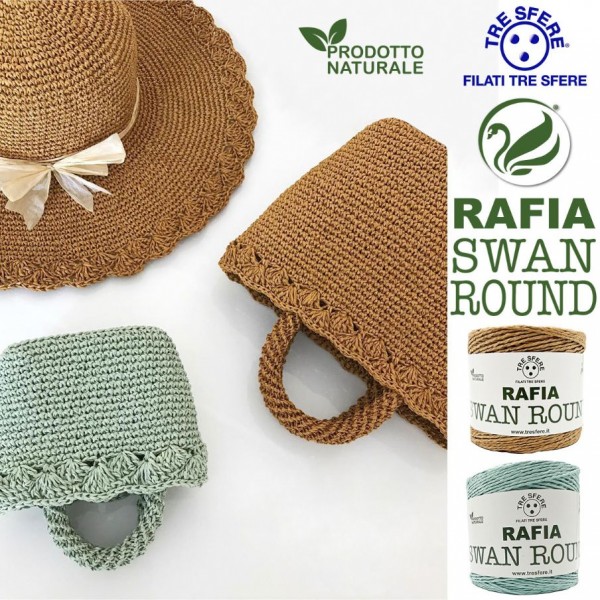 Rocca Rafia Swan Round 100% paper confezione 150 gr. 250 mt.