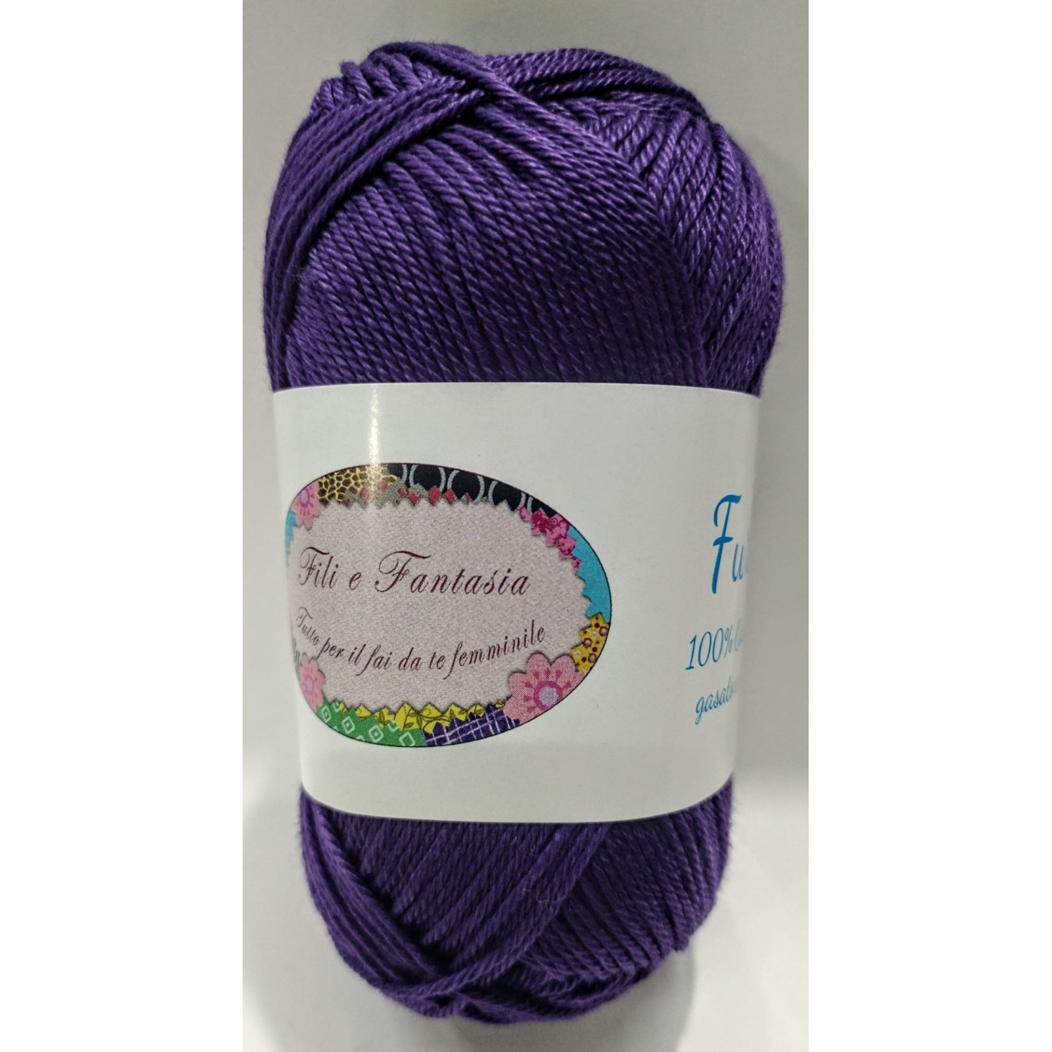 Gomitolo da 50 gr. "Furore" Fili e Fantasia 100% cotone gasato mercerizzato 125 mt. alta qualità (64 colori)