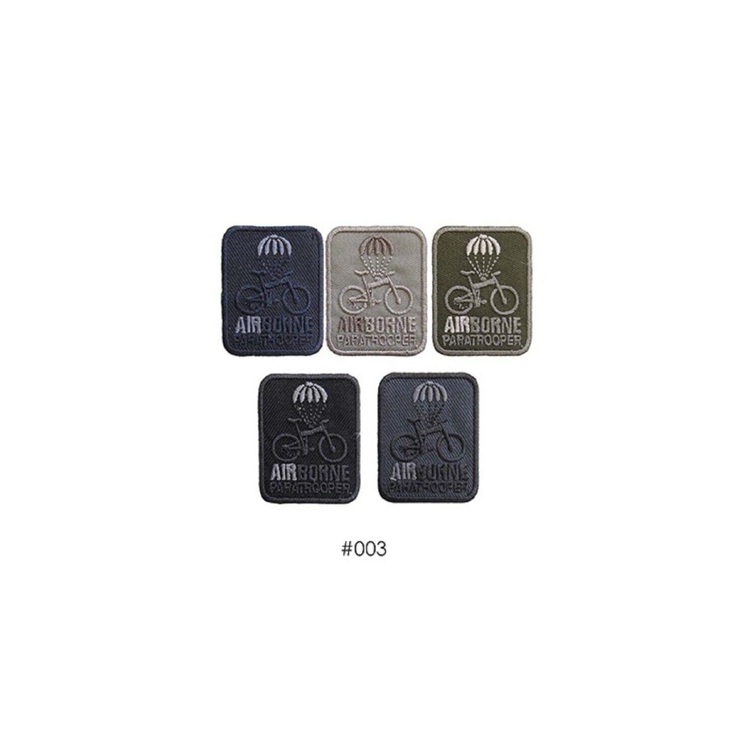 Toppa patch ricamo "Airborne" 003 tessuto termoadesiva o cucire dimensioni 4,6x3,6 cm.