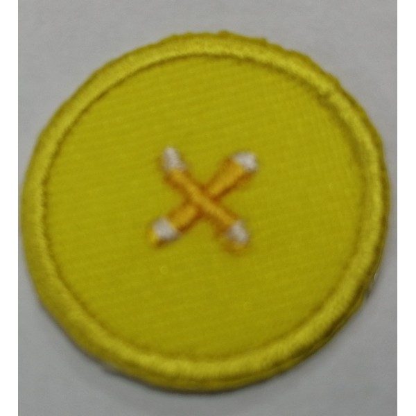 Toppa patch ricamo "Effetto bottone" 026b tessuto termoadesiva o cucire diametro 2,5 cm.