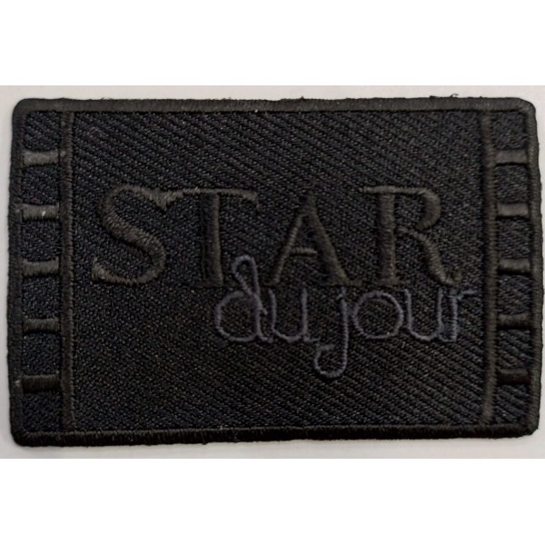 Toppa patch ricamo "Star Du Jour" 045b tessuto termoadesiva o cucire dimensioni 4x6,2 cm.