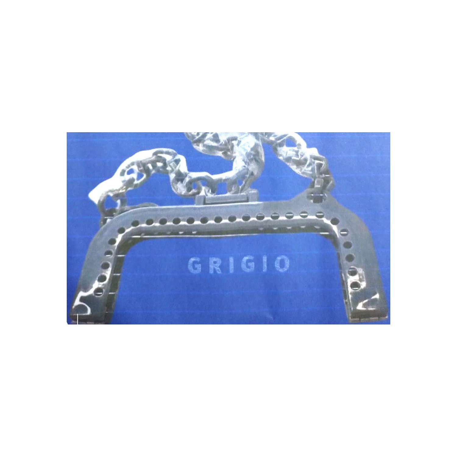 Chiusura in plastica per borsa 20x10 cm. con gancio magnetico e tracolla da 60 cm. vari colori