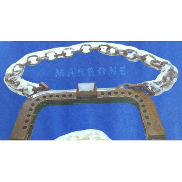 Chiusura in plastica per borsa 20x10 cm. con gancio magnetico e tracolla da 60 cm. vari colori