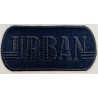 Toppa patch ricamo "URBAN" 074b tessuto termoadesiva o cucire misura 3,5x7,6 cm.