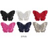Toppa patch applicazione 079B o 098B ricamo farfalla termo o cucire varie misure