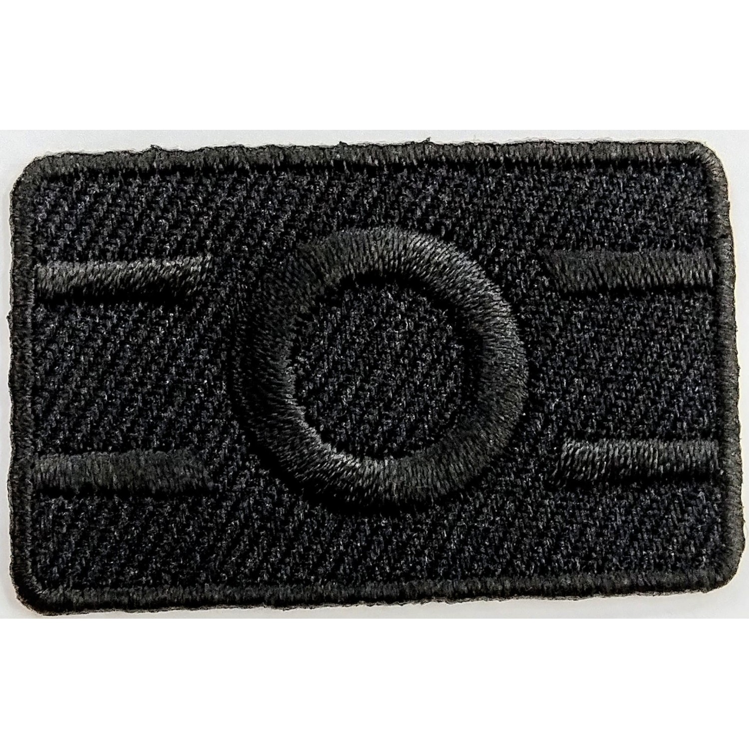 Toppa patch applicazione 103A ricamo "Cerchio" termo o cucire misura 1,8x4,4 cm.