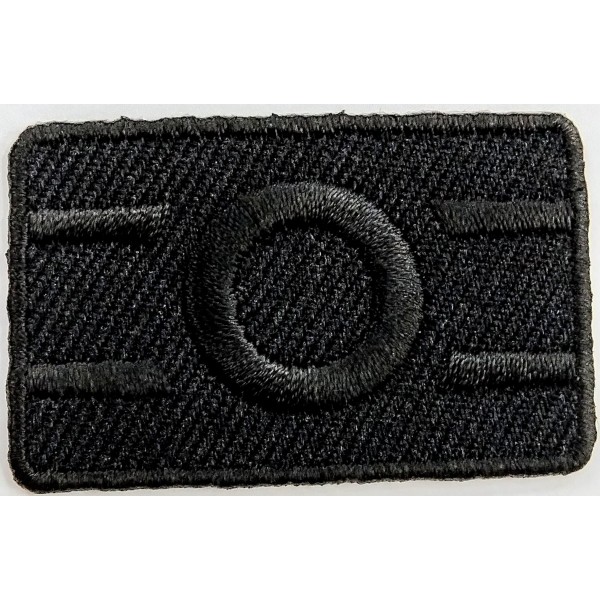Toppa patch applicazione 103A ricamo "Cerchio" termo o cucire misura 1,8x4,4 cm.