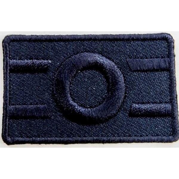 Toppa patch applicazione 103A ricamo "Cerchio" termo o cucire misura 1,8x4,4 cm.