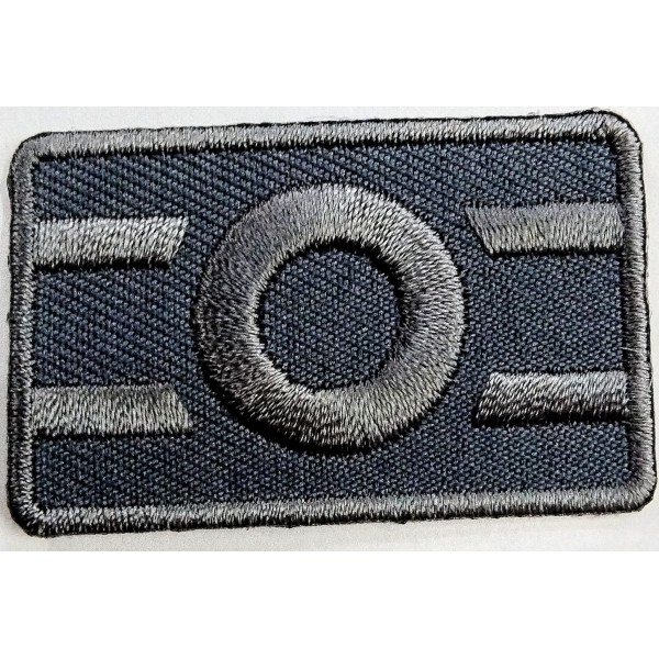 Toppa patch applicazione 103A ricamo "Cerchio" termo o cucire misura 1,8x4,4 cm.