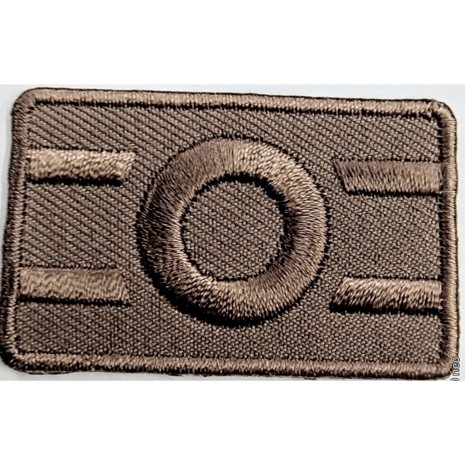 Toppa patch applicazione 103A ricamo "Cerchio" termo o cucire misura 1,8x4,4 cm.