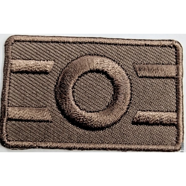 Toppa patch applicazione 103A ricamo "Cerchio" termo o cucire misura 1,8x4,4 cm.