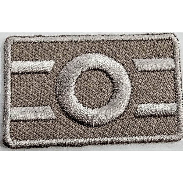 Toppa patch applicazione 103A ricamo "Cerchio" termo o cucire misura 1,8x4,4 cm.