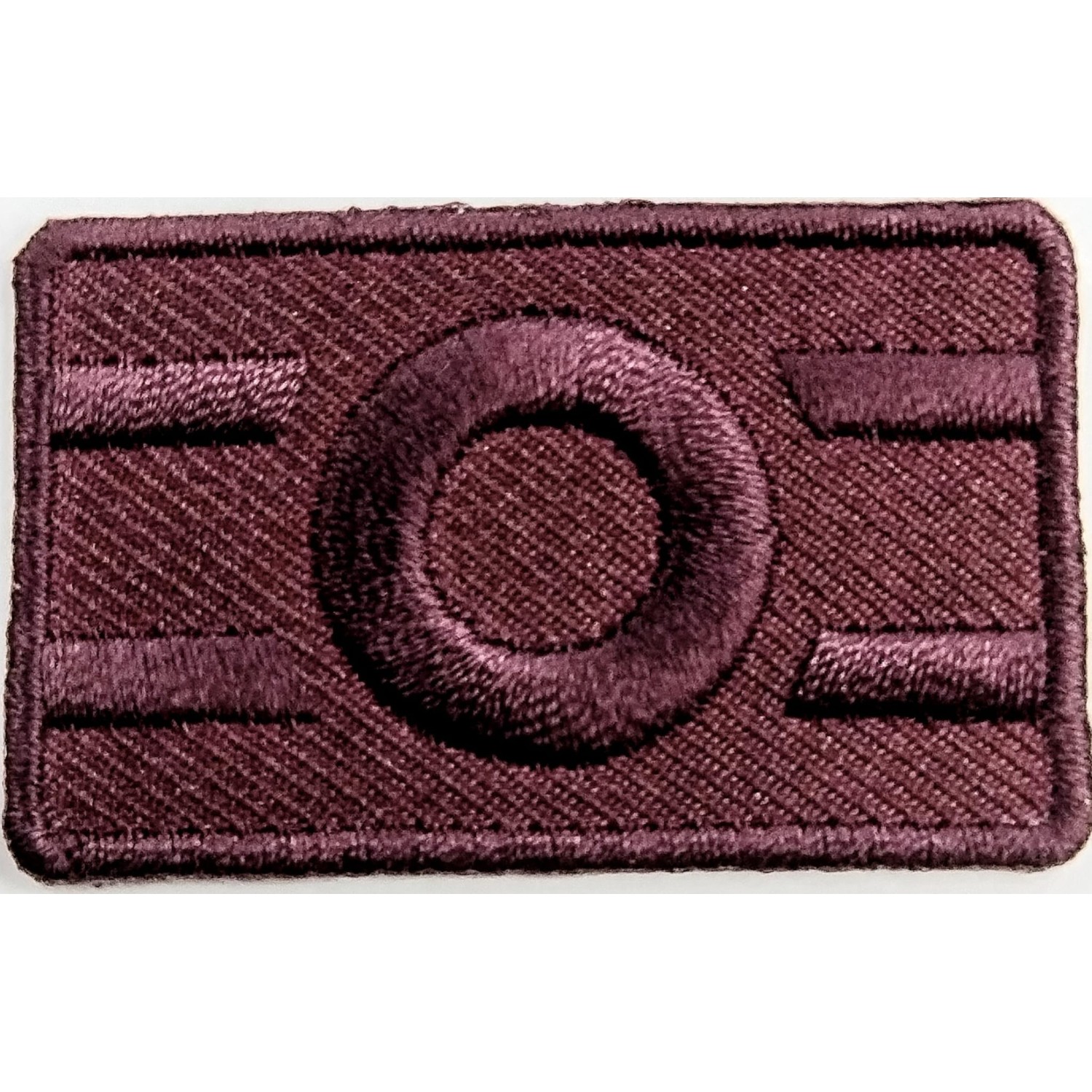 Toppa patch applicazione 103A ricamo "Cerchio" termo o cucire misura 1,8x4,4 cm.