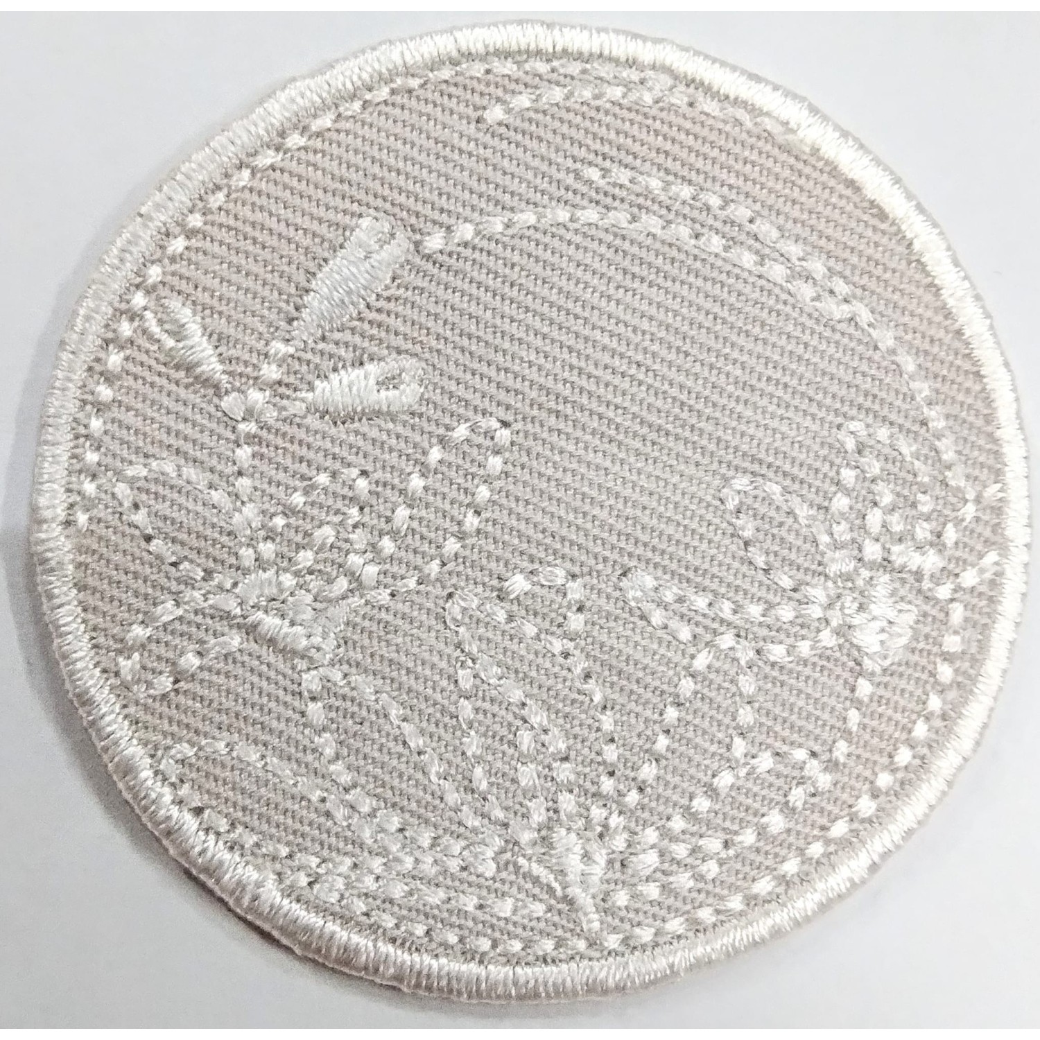 Toppa patch applicazione "113" ricamo "Floreale" termo o cucire diametro 4,5 cm.