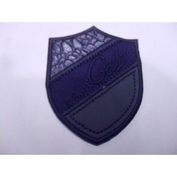 TOPPA PATCH RICAMO SU TESSUTO CON RIFINITURE ECOPELLE "GAS" TERMO O DA CUCIRE