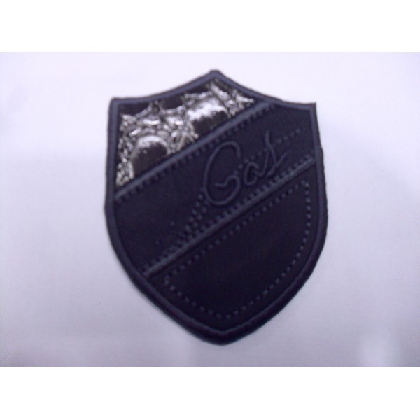 TOPPA PATCH RICAMO SU TESSUTO CON RIFINITURE ECOPELLE "GAS" TERMO O DA CUCIRE