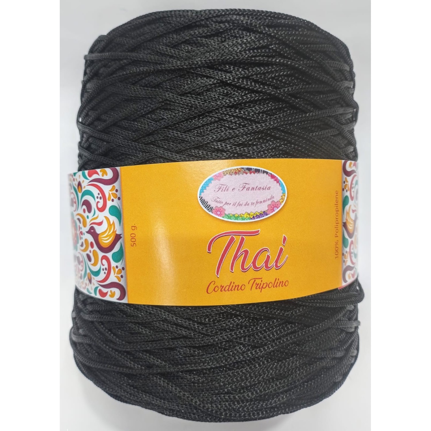 Cordino cordoncino Thai 500 gr. per borse, centri e varie, ferri uncinetto 3,5/4,5