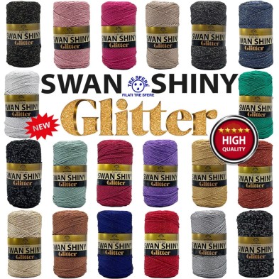 Cordino Swan Shiny Glitter 85% Polipropilene 15% Lurex cf. 250 gr. 250 mt.