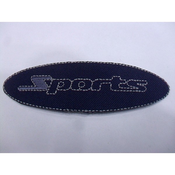 TOPPA PATCH RICAMO SU TESSUTO "SPORTS" TERMO O CUCIRE DIMENSIONI VARIE