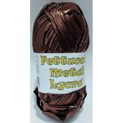 Gomitolo di fettuccia metallizzata x borse e varie elastica, peso +- 100 gr. 45 mt.