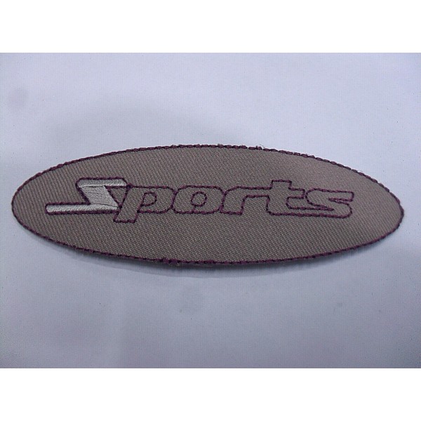 TOPPA PATCH RICAMO SU TESSUTO "SPORTS" TERMO O CUCIRE DIMENSIONI VARIE