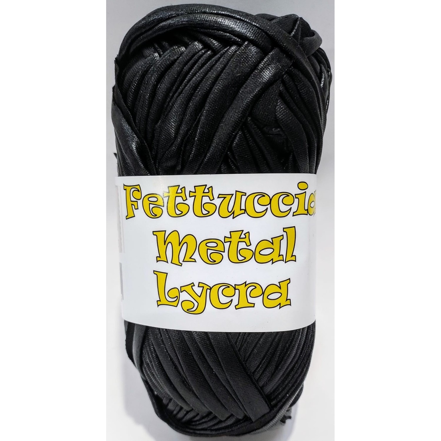 Gomitolo di fettuccia metallizzata x borse e varie elastica, peso +- 100 gr. 45 mt.