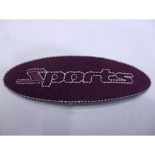 TOPPA PATCH RICAMO SU TESSUTO "SPORTS" TERMO O CUCIRE DIMENSIONI VARIE