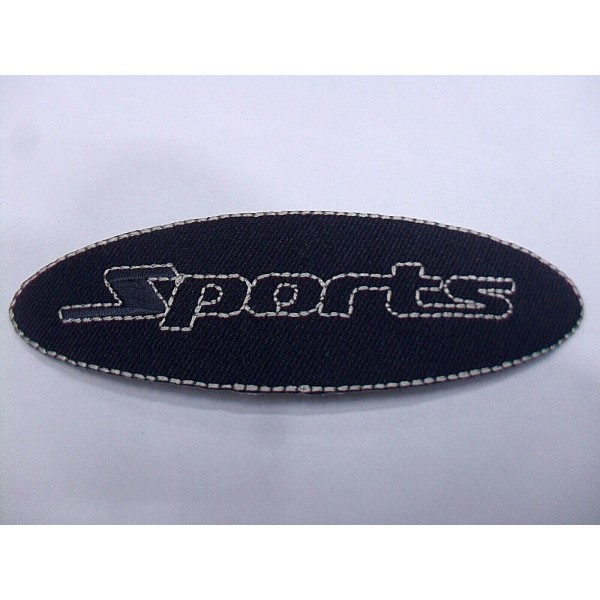 TOPPA PATCH RICAMO SU TESSUTO "SPORTS" TERMO O CUCIRE DIMENSIONI VARIE