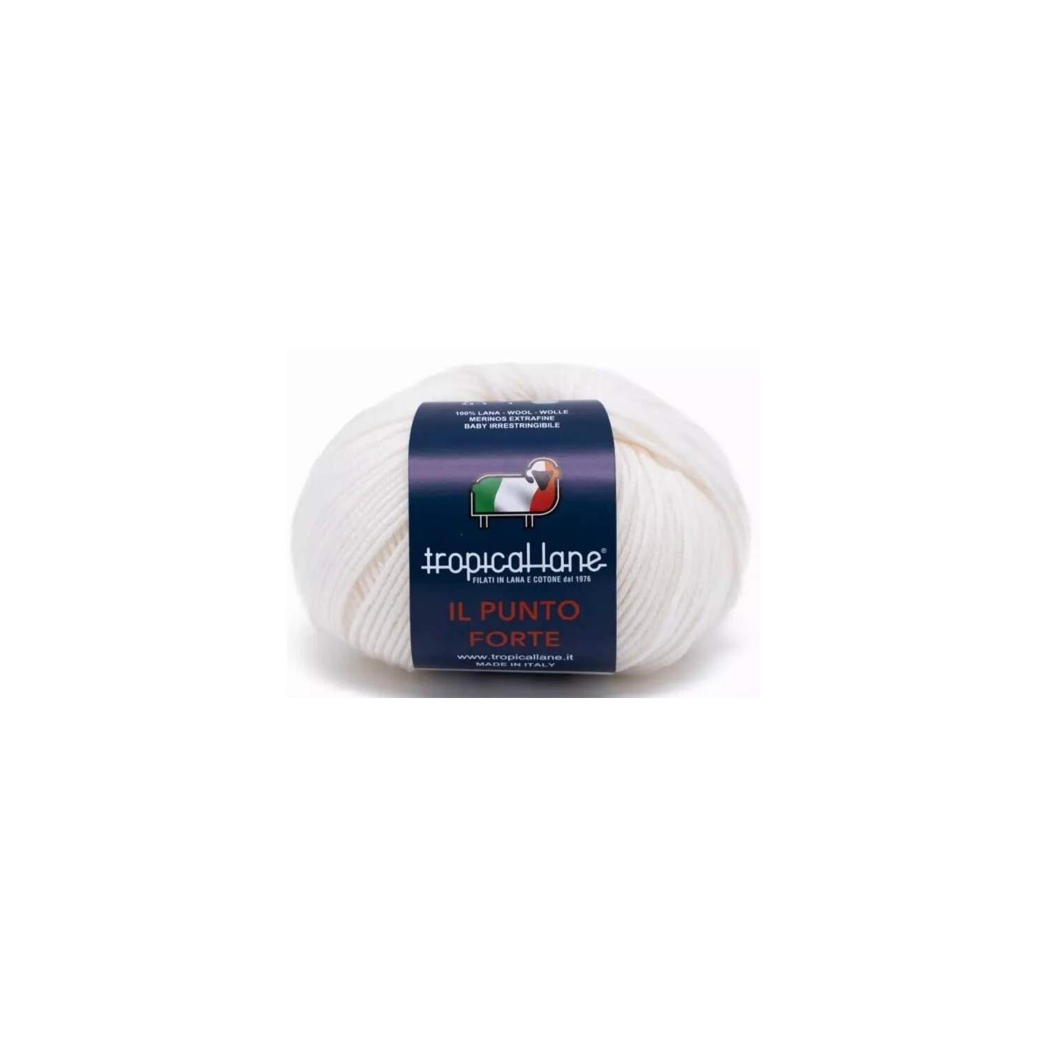 Gomitolo Punto Forte Tropical Lane +-135 mt. 50 gr. 100% Merinos Extrafine Baby Irrestringibile Made in Italy