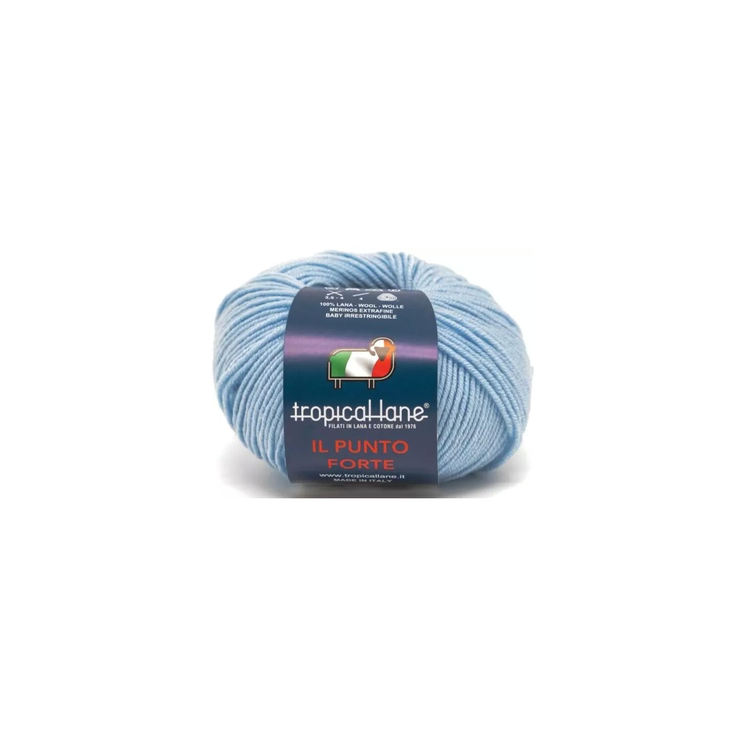 Gomitolo Punto Forte Tropical Lane +-135 mt. 50 gr. 100% Merinos Extrafine Baby Irrestringibile Made in Italy