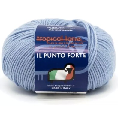 Gomitolo Punto Forte Tropical Lane +-135 mt. 50 gr. 100% Merinos Extrafine Baby Irrestringibile Made in Italy