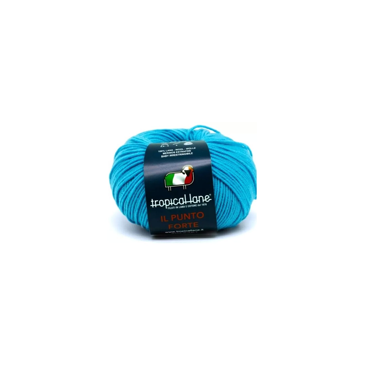 Gomitolo Punto Forte Tropical Lane +-135 mt. 50 gr. 100% Merinos Extrafine Baby Irrestringibile Made in Italy