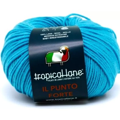 Gomitolo Punto Forte Tropical Lane +-135 mt. 50 gr. 100% Merinos Extrafine Baby Irrestringibile Made in Italy