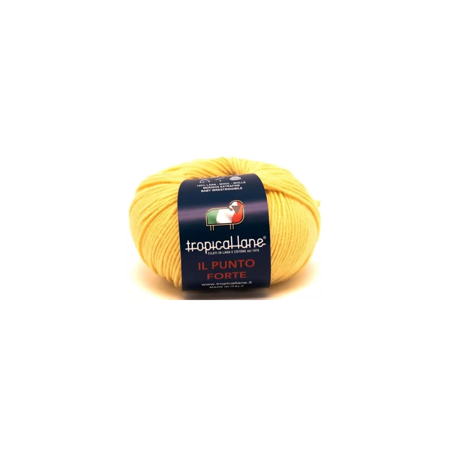 Gomitolo Punto Forte Tropical Lane +-135 mt. 50 gr. 100% Merinos Extrafine Baby Irrestringibile Made in Italy