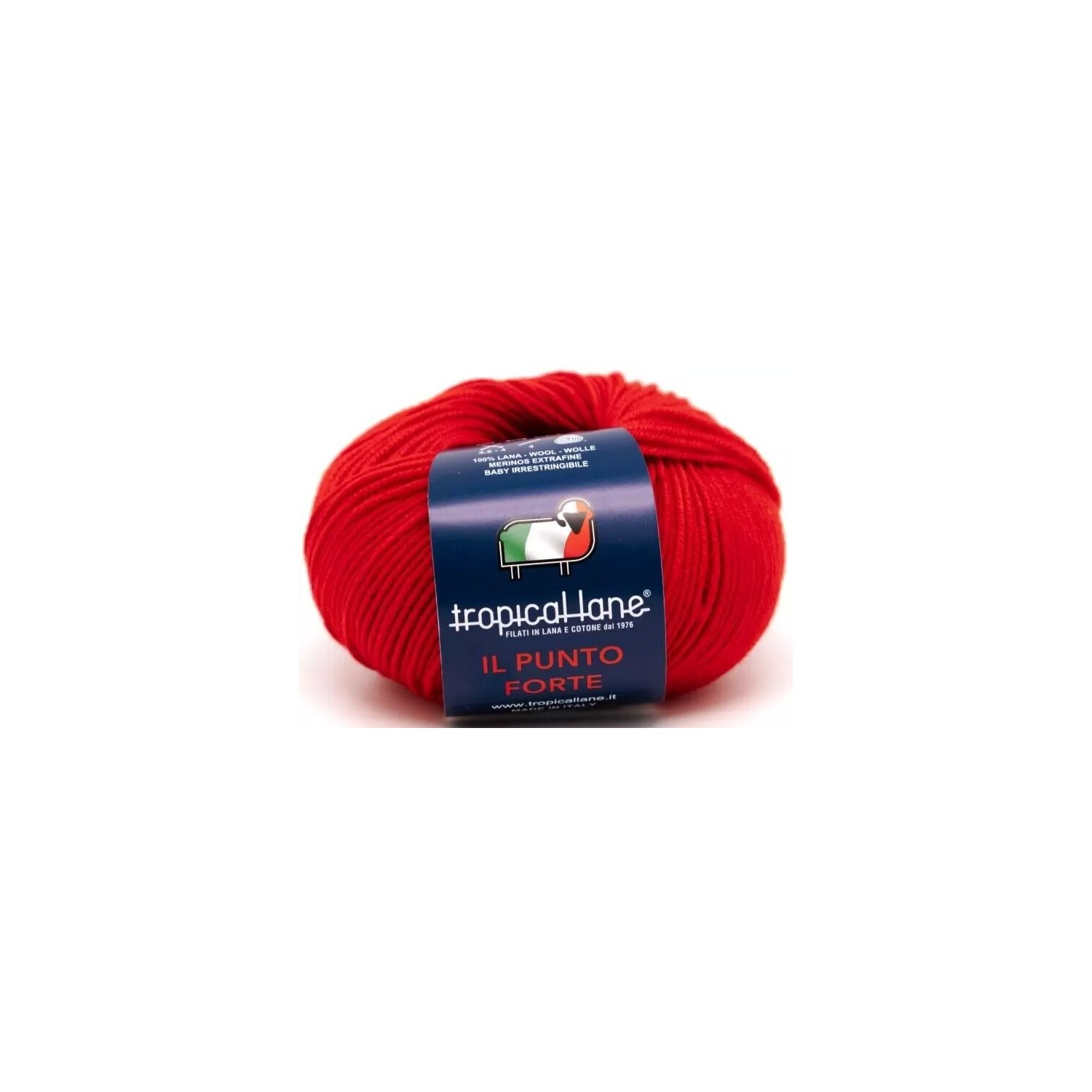 Gomitolo Punto Forte Tropical Lane +-135 mt. 50 gr. 100% Merinos Extrafine Baby Irrestringibile Made in Italy