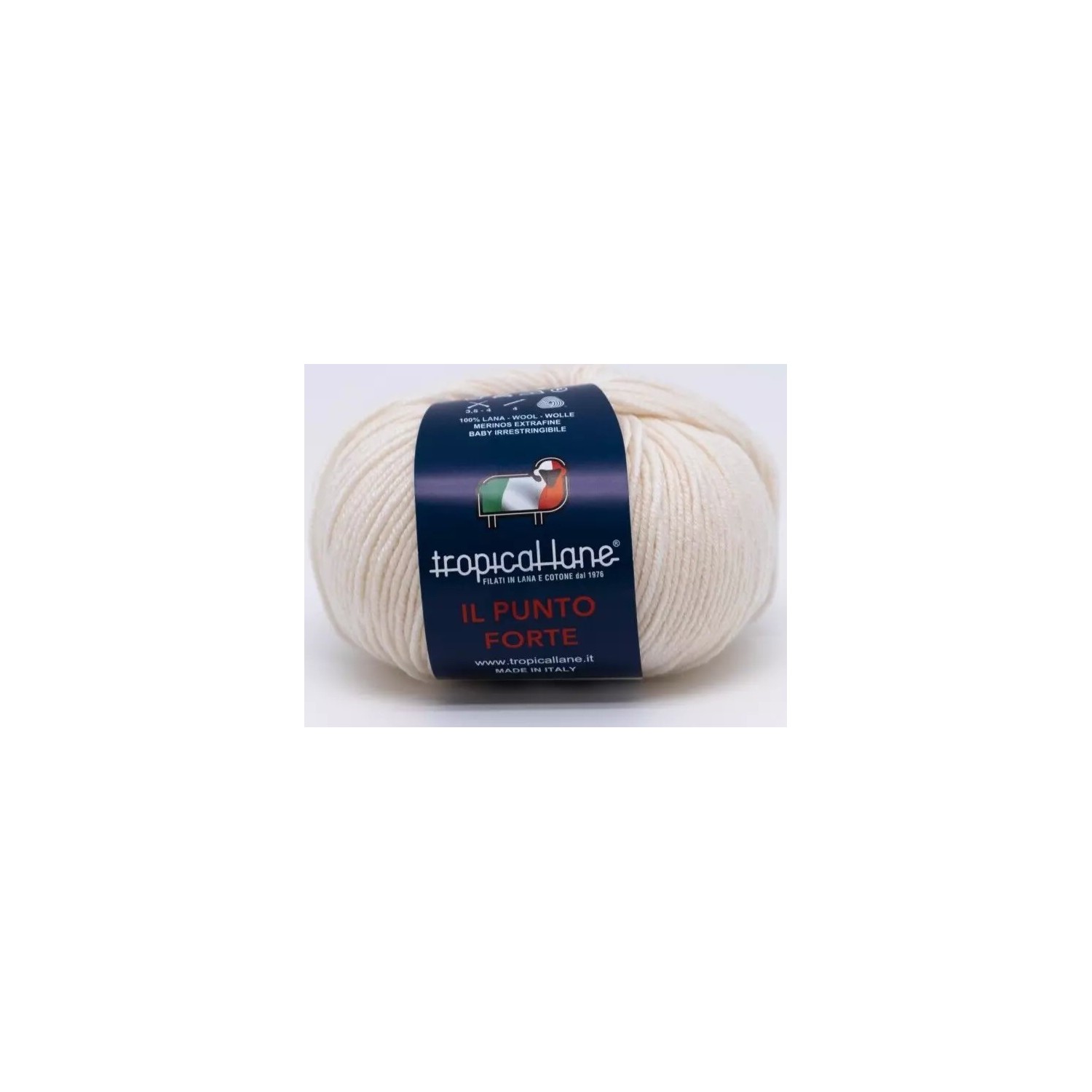 Gomitolo Punto Forte Tropical Lane +-135 mt. 50 gr. 100% Merinos Extrafine Baby Irrestringibile Made in Italy