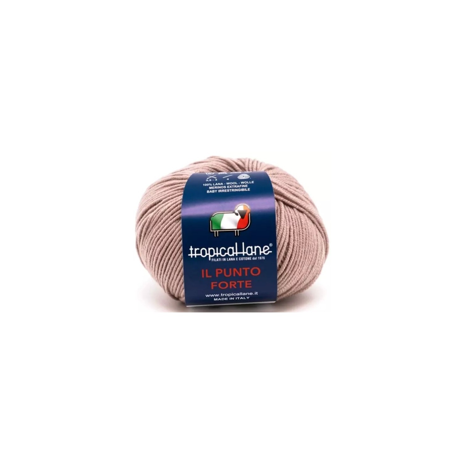 Gomitolo Punto Forte Tropical Lane +-135 mt. 50 gr. 100% Merinos Extrafine Baby Irrestringibile Made in Italy