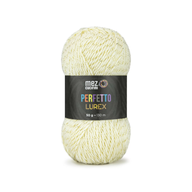1 Gomitolo lana Perfetto Lurex 130 mt. 97% acrilico e 3% poliestere morbido ferri  o uncinetto 4/4,5