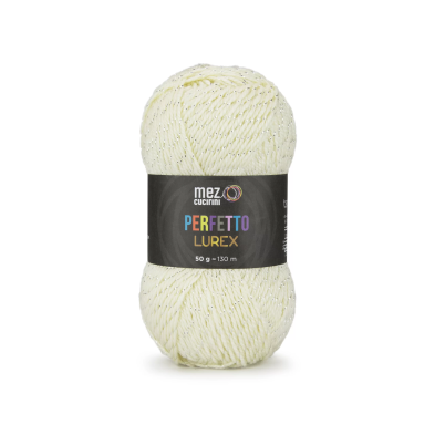 1 Gomitolo lana Perfetto Lurex 130 mt. 97% acrilico e 3% poliestere morbido ferri  o uncinetto 4/4,5