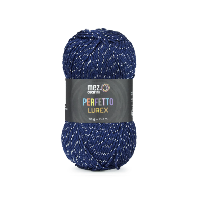 1 Gomitolo lana Perfetto Lurex 130 mt. 97% acrilico e 3% poliestere morbido ferri  o uncinetto 4/4,5