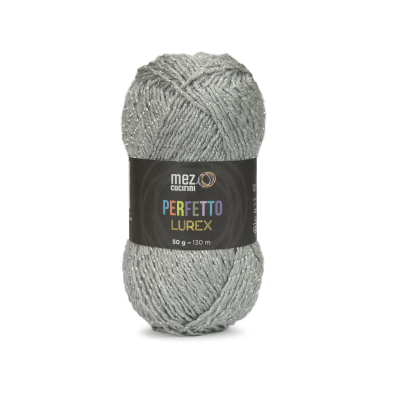 1 Gomitolo lana Perfetto Lurex 130 mt. 97% acrilico e 3% poliestere morbido ferri  o uncinetto 4/4,5