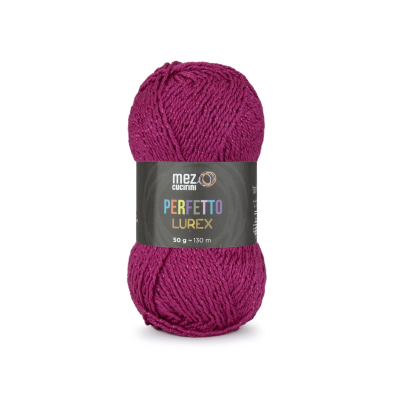 1 Gomitolo lana Perfetto Lurex 130 mt. 97% acrilico e 3% poliestere morbido ferri  o uncinetto 4/4,5