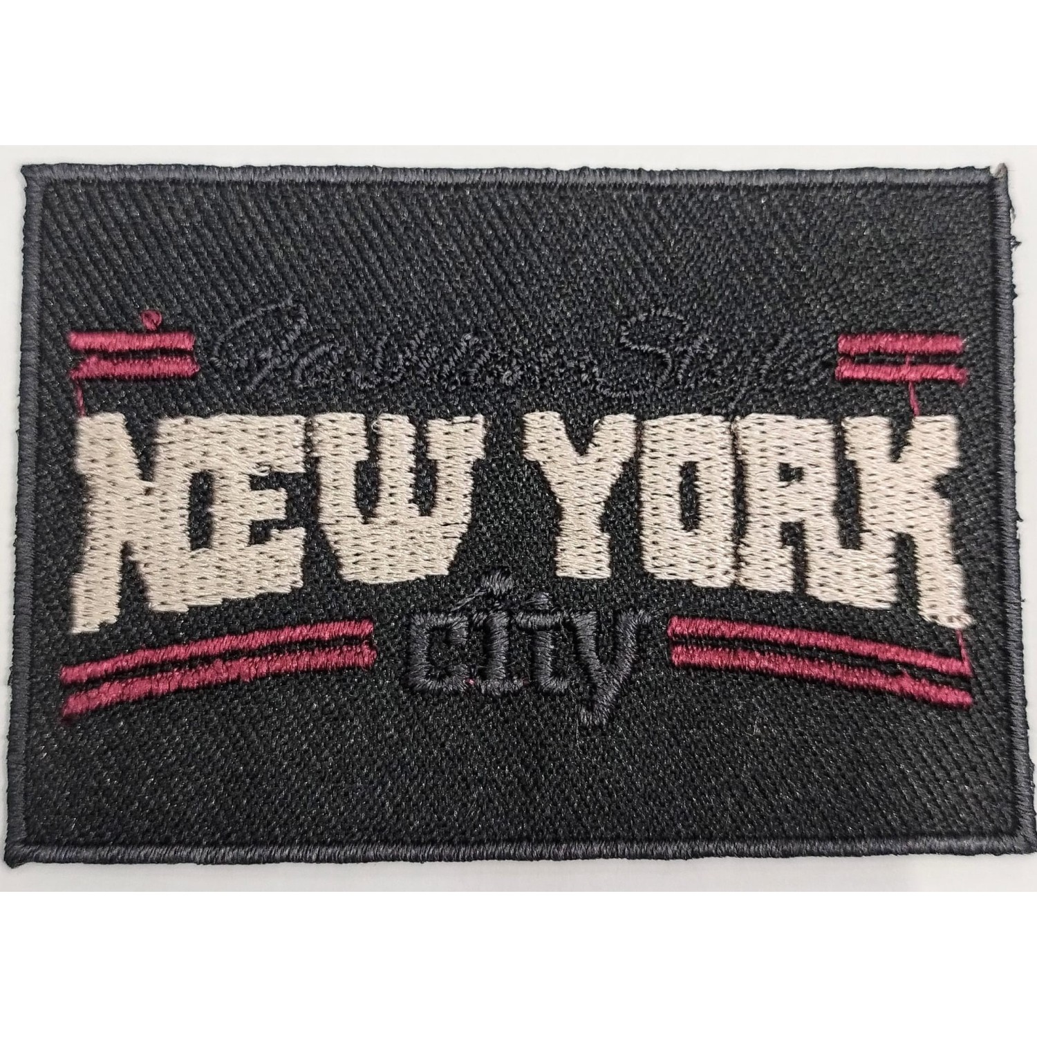 Toppa patch 275B "New York City" in tessuto ricamato termoadesiva o da cucire 7x5,8 cm.