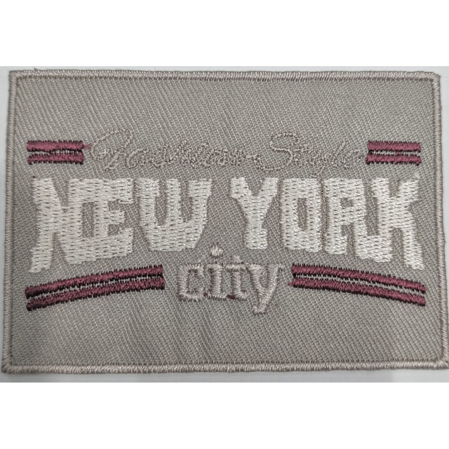 Toppa patch 275B "New York City" in tessuto ricamato termoadesiva o da cucire 7x5,8 cm.